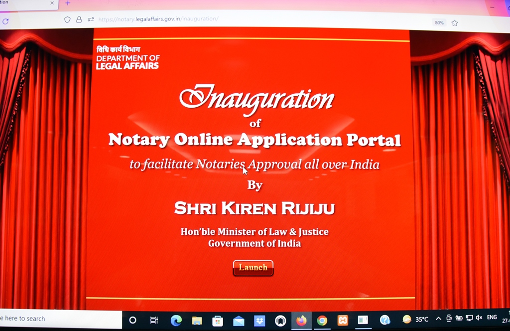 Inauguration of Notary Online Application Portal