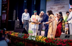 Lighting of lamp at inauguration of conference on India's Progressive Path in the Administration of Criminal Justice System